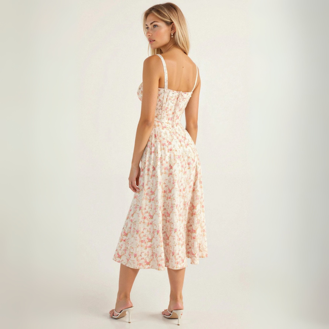 Rose | Corset Midi Dress – Elegant & Feminine Fit