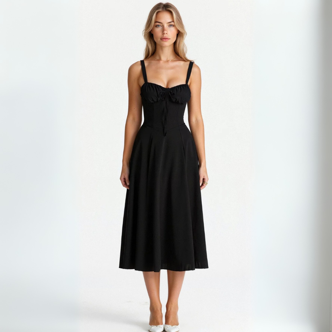 Rose | Corset Midi Dress – Elegant & Feminine Fit