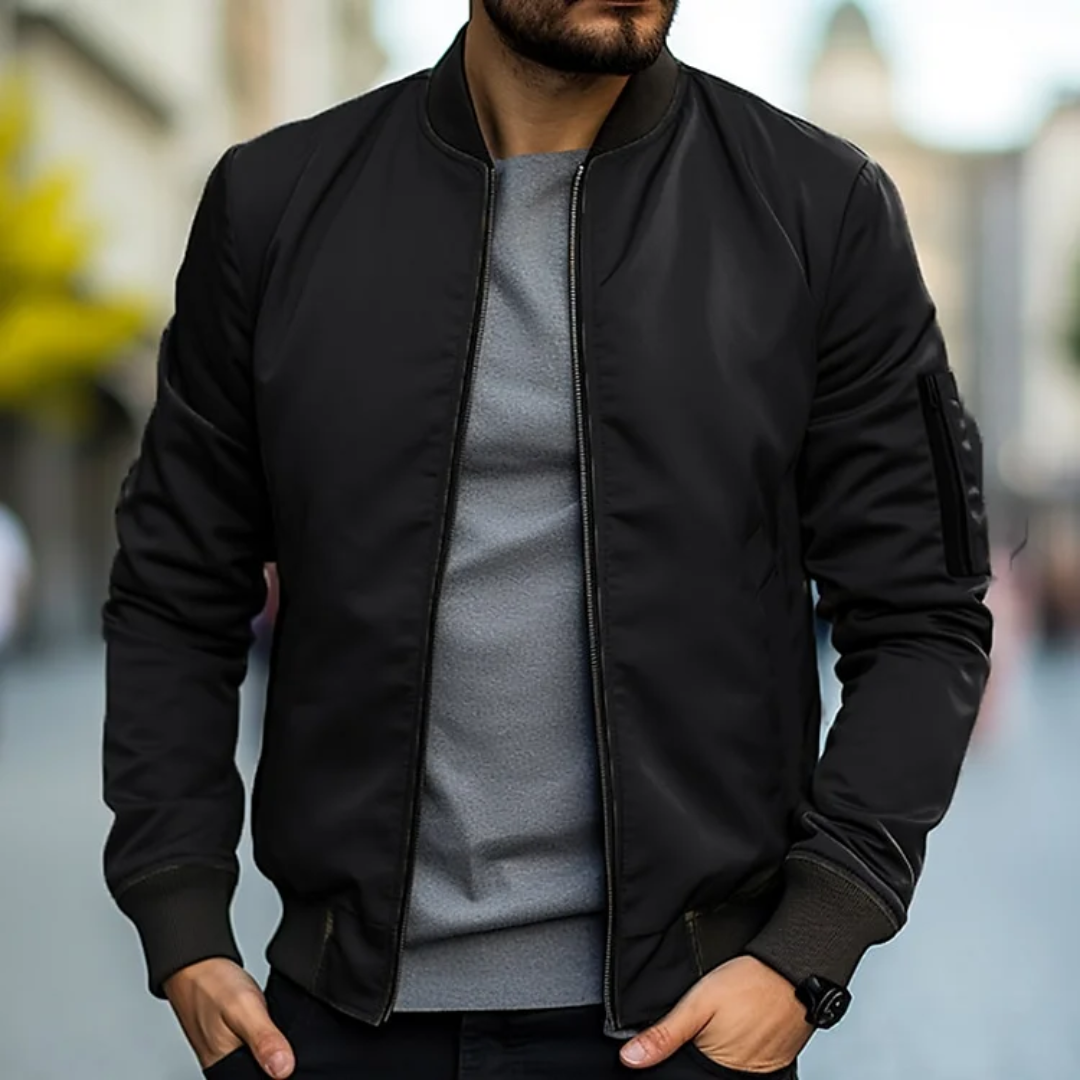 Men’s Bomber Jacket – Lightweight Zip-Up Casual Outerwear