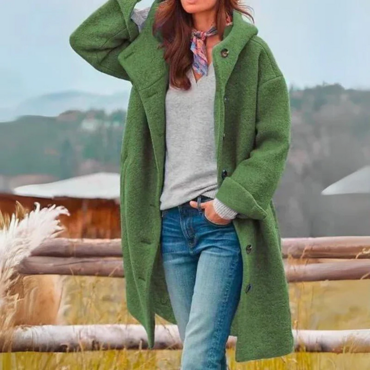 Alice | Hooded Wool Coat - Cozy Warmth with Effortless Style