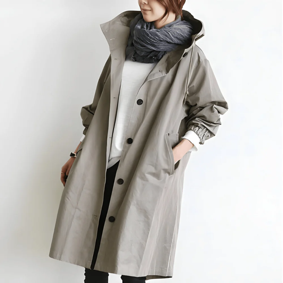 Evelyn | Oversized Trench Coat – Lightweight, Stylish & Weather-Ready