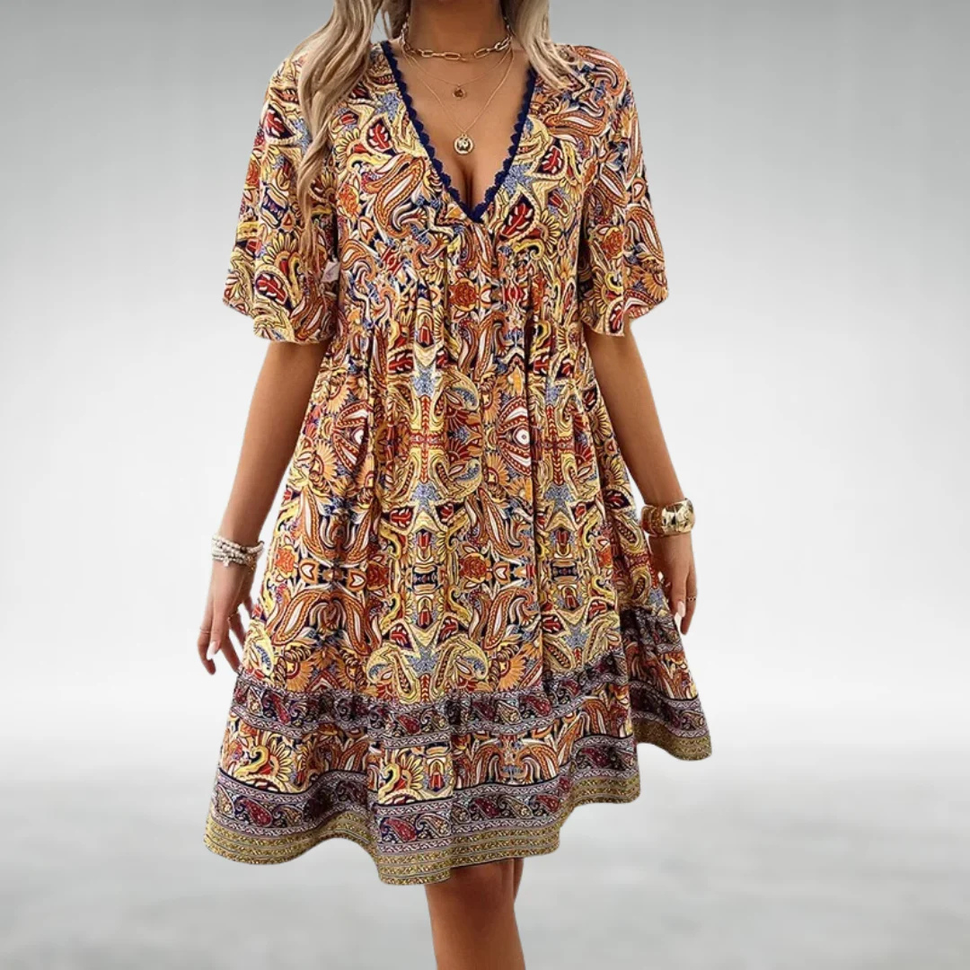 Lydia | Boho Summer Dress – Flowy Fit & Elegant Print