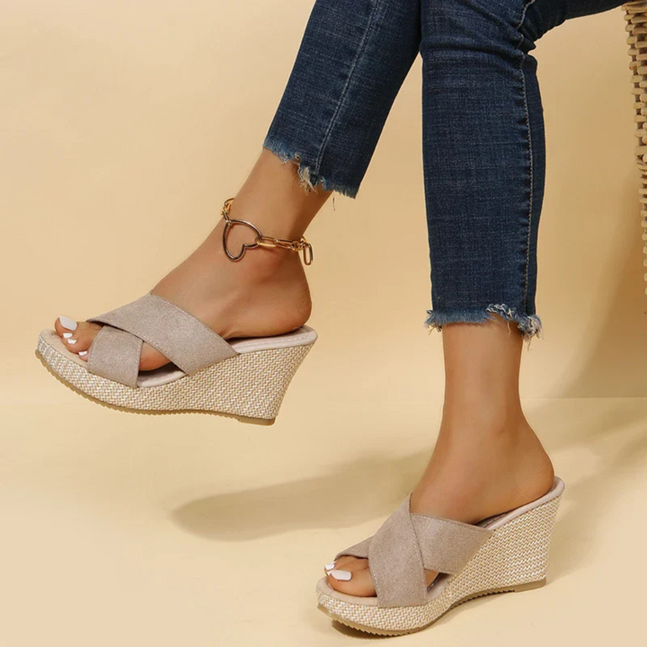 Rosalie | Wedge Platform Sandals – Soft Suede & Espadrille Sole