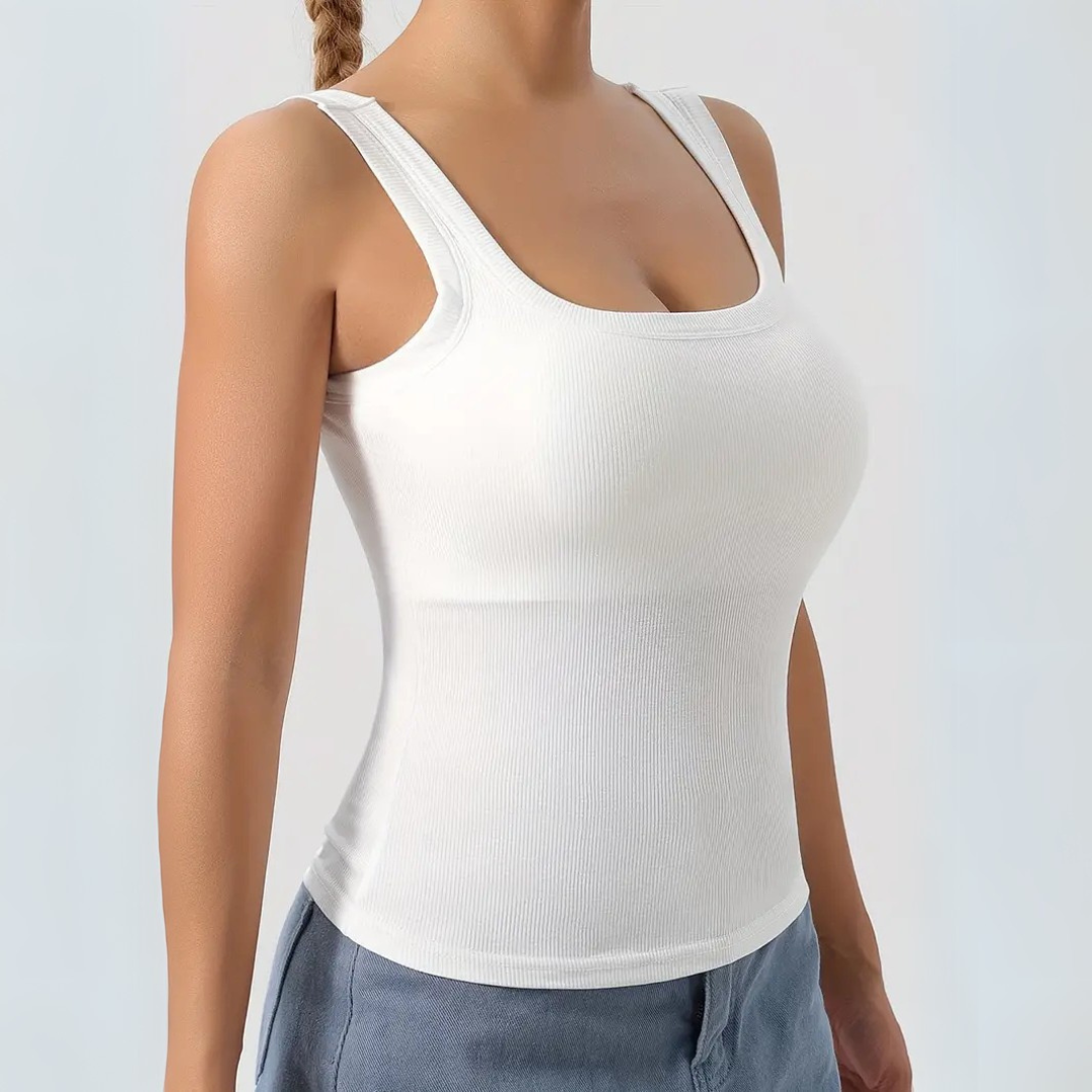 Grace | Built In Bra Tank Top – Seamless & Supportive Comfort