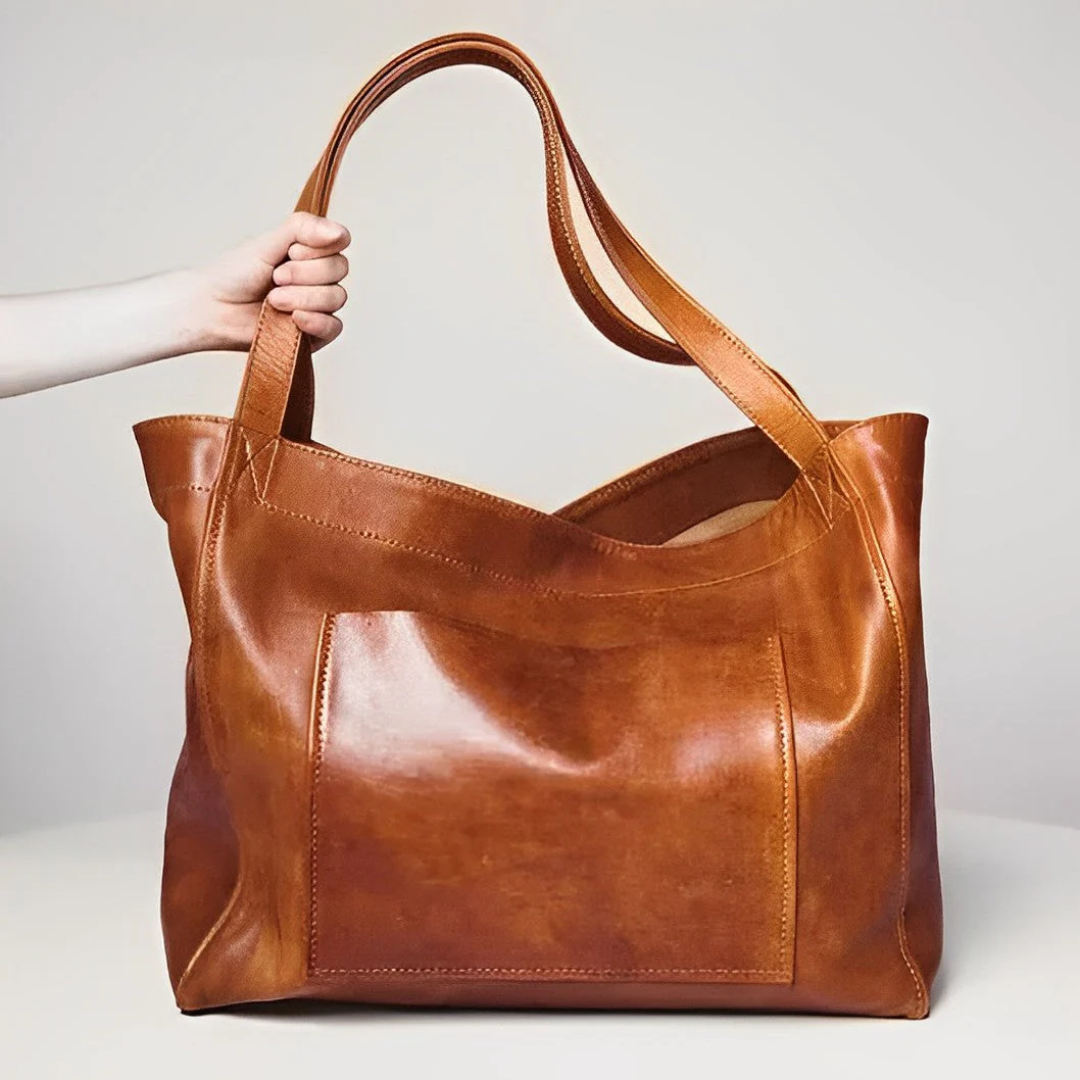 Janna | Vintage Leather Bag – Spacious & Stylish Everyday Bag