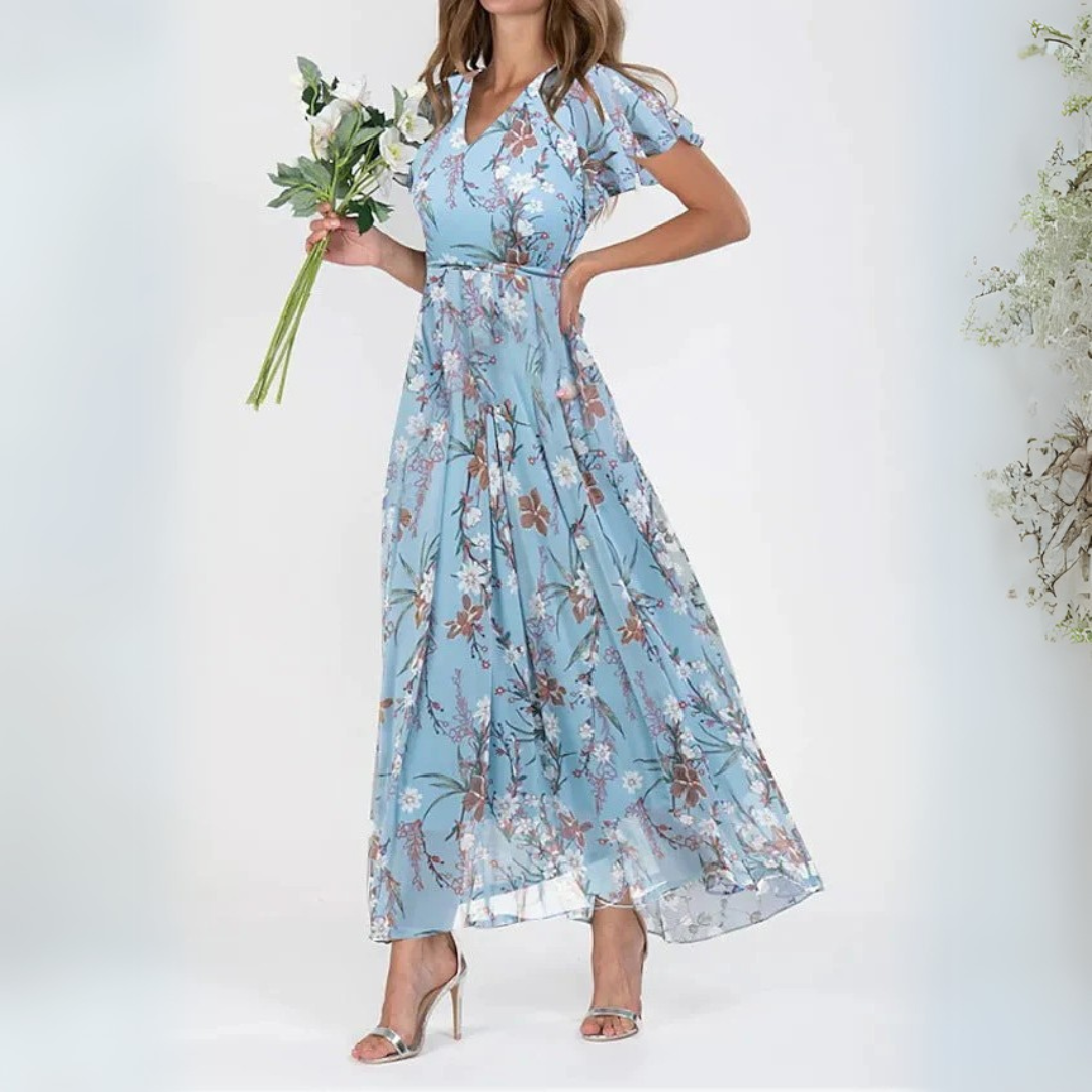 Katherine | Elegant Floral Maxi Dress – Lightweight & Flowing Fit