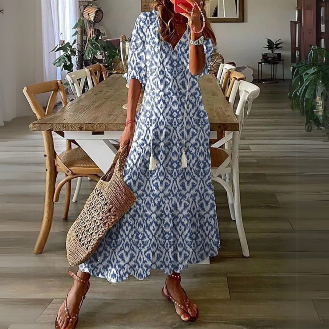 Elodie | Boho Floral Maxi Dress – Effortless Elegance & Comfort