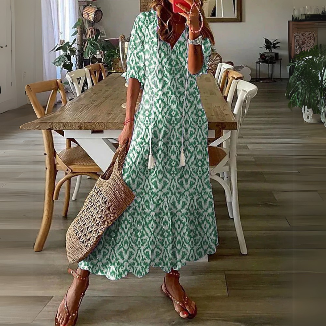 Elodie | Boho Floral Maxi Dress – Effortless Elegance & Comfort