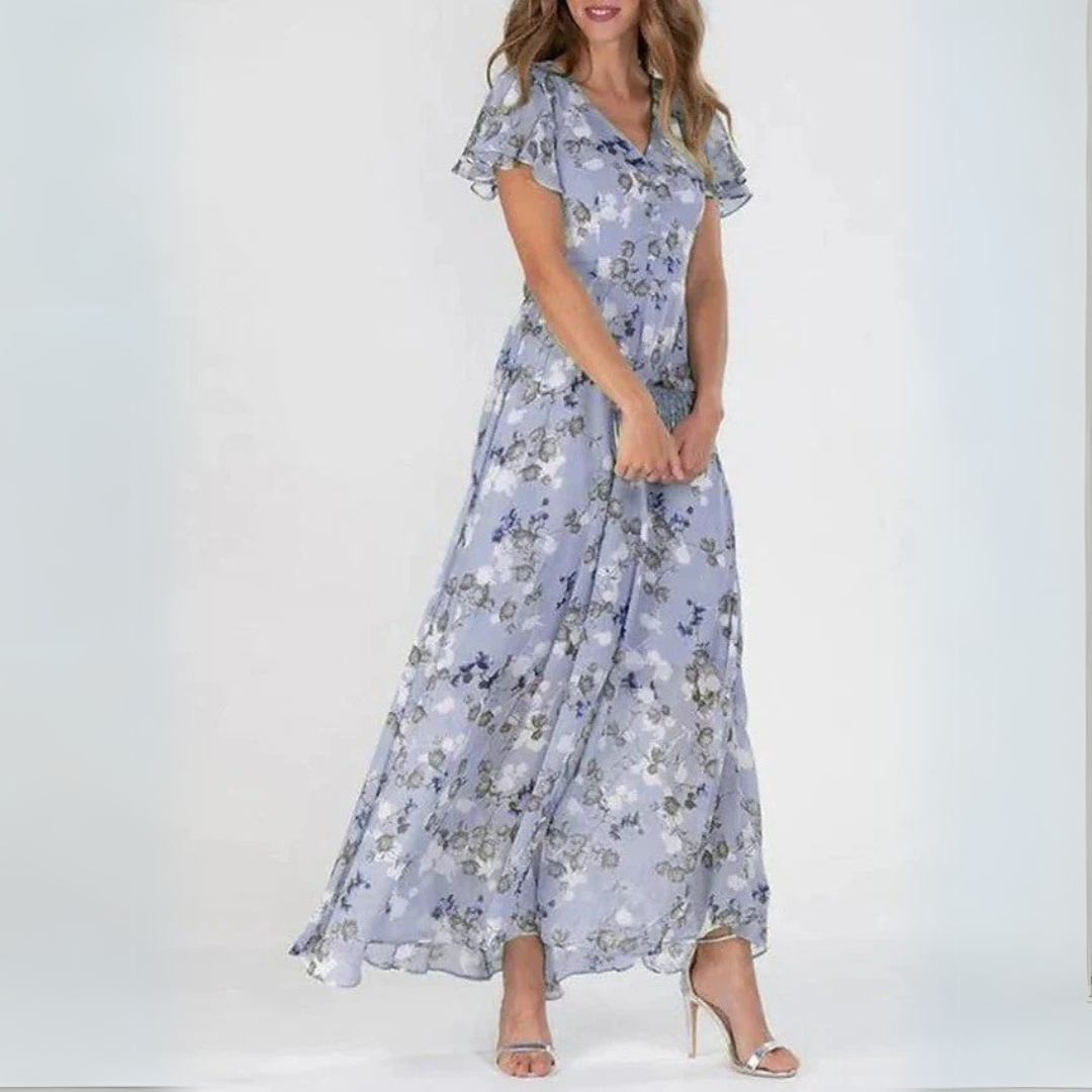 Katherine | Elegant Floral Maxi Dress – Lightweight & Flowing Fit