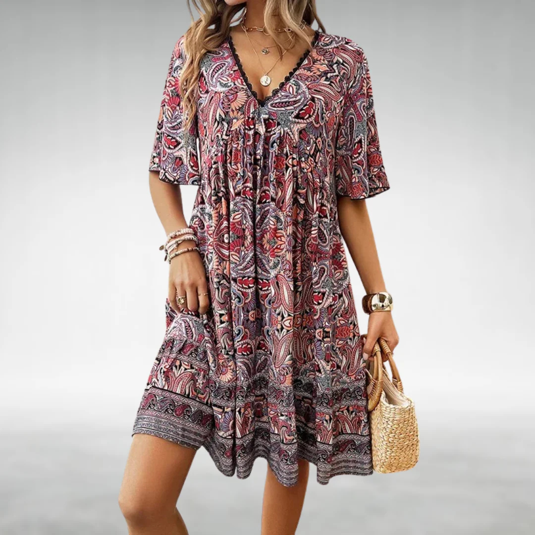 Lydia | Boho Summer Dress – Flowy Fit & Elegant Print