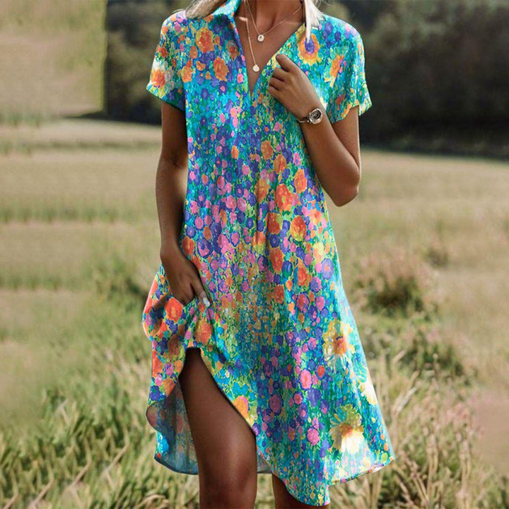 Imogen | Boho Chic Summer Dress – Light & Flowy with Playful Print