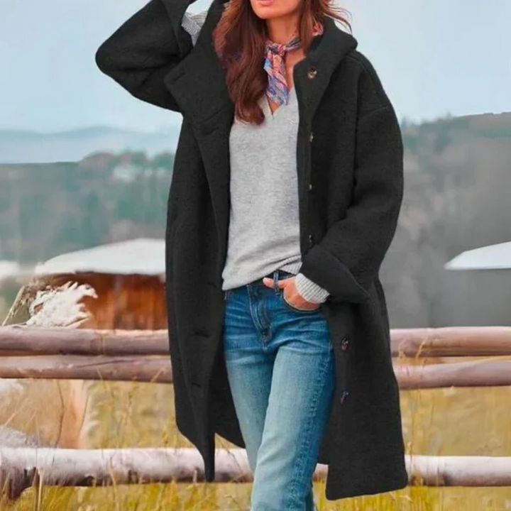 Alice | Hooded Wool Coat - Cozy Warmth with Effortless Style