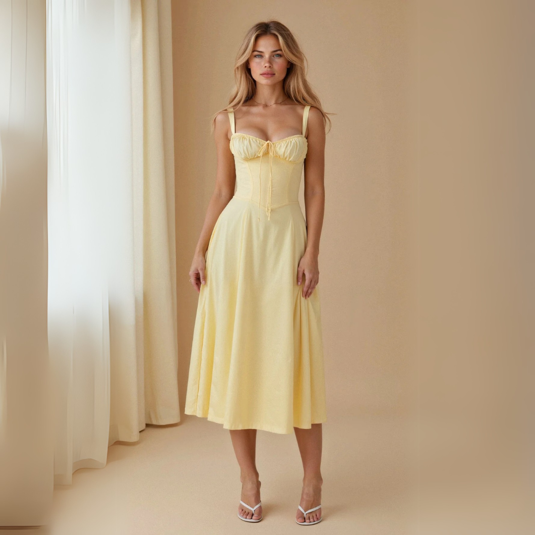 Rose | Corset Midi Dress – Elegant & Feminine Fit