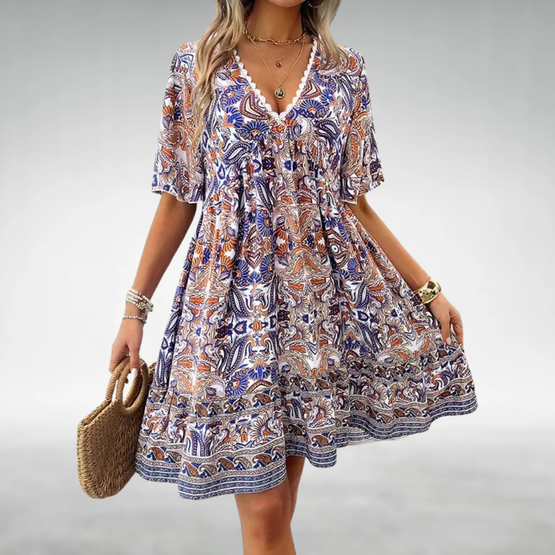 Lydia | Boho Summer Dress – Flowy Fit & Elegant Print