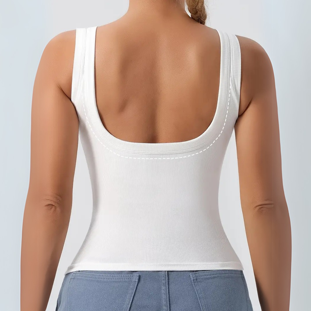 Grace | Built In Bra Tank Top – Seamless & Supportive Comfort