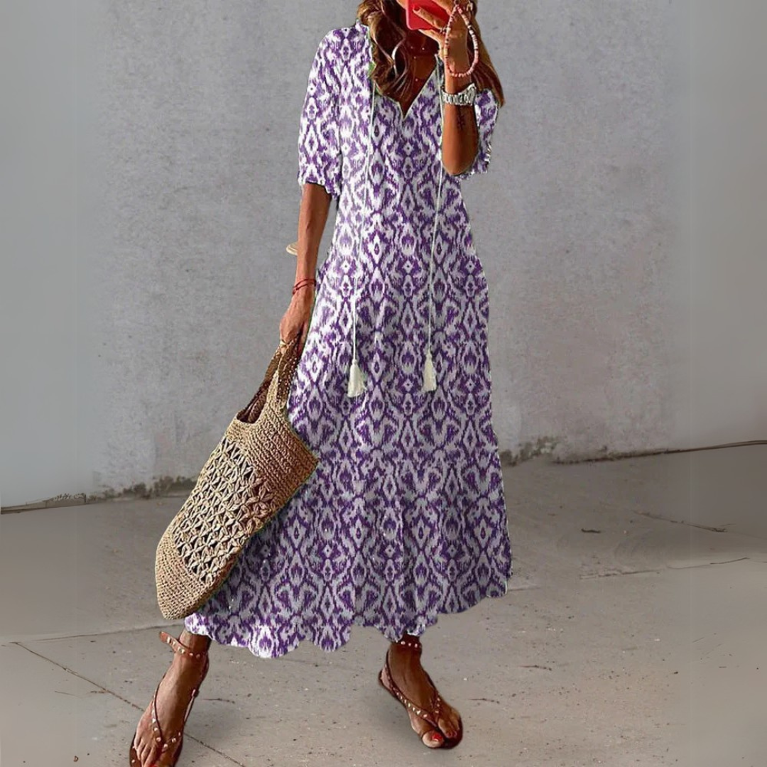 Elodie | Boho Floral Maxi Dress – Effortless Elegance & Comfort