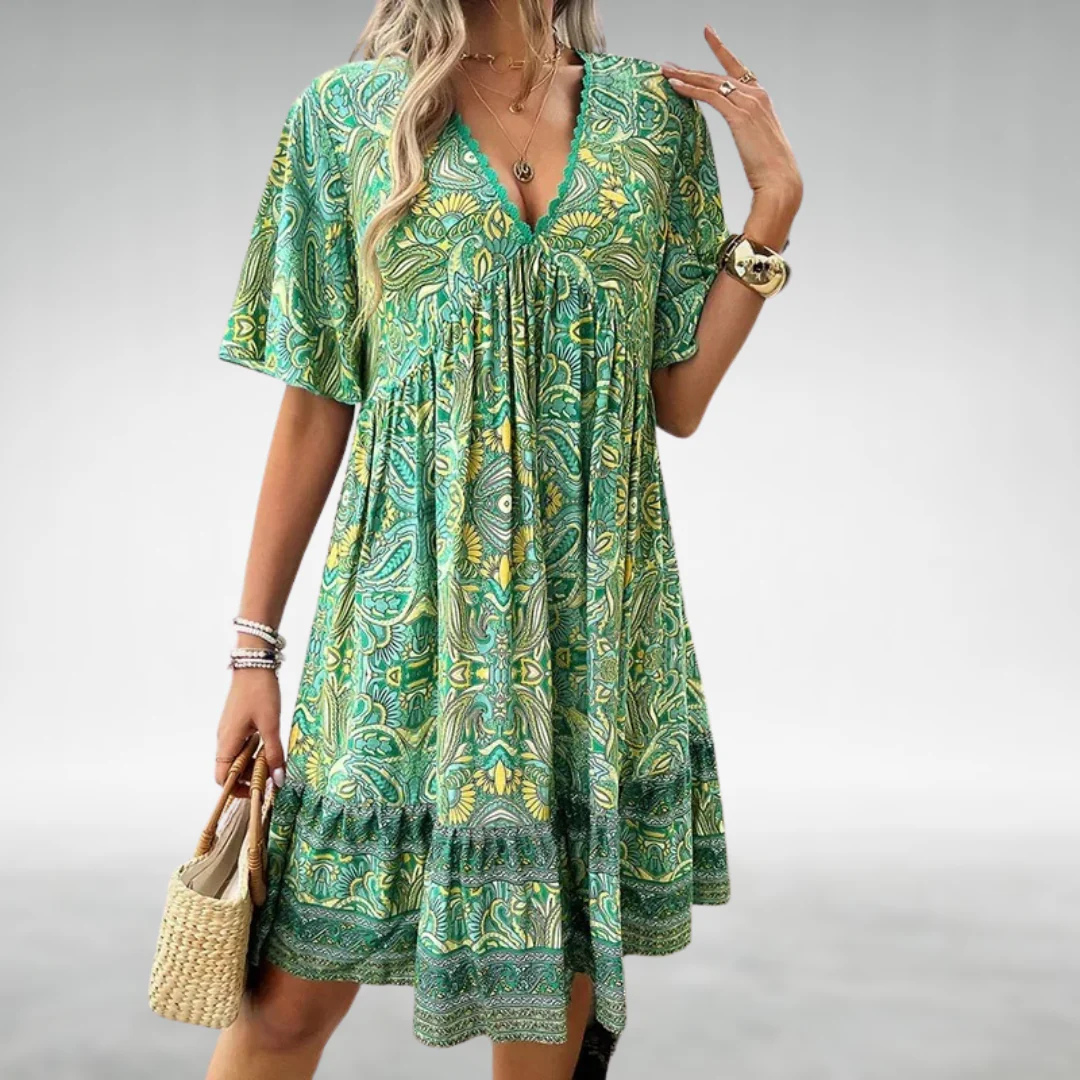 Lydia | Boho Summer Dress – Flowy Fit & Elegant Print