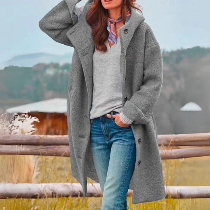 Alice | Hooded Wool Coat - Cozy Warmth with Effortless Style