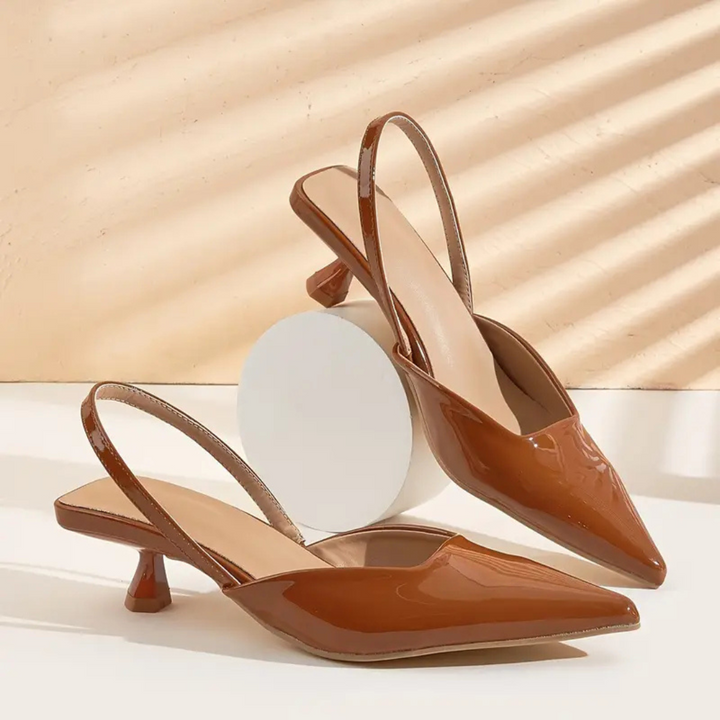 Vera | Sleek Patent Kitten Heels – Timeless Elegance & All-Day Comfort