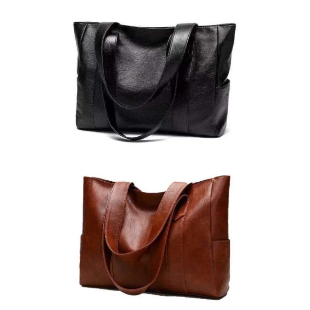 Ciara | Vintage Leather Shoulder Bag - Timeless Elegance & Spacious Design