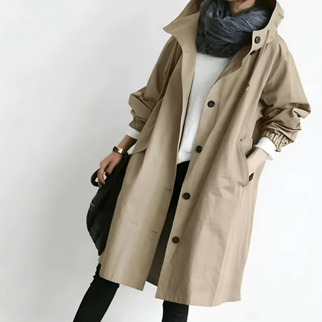 Evelyn | Oversized Trench Coat – Lightweight, Stylish & Weather-Ready