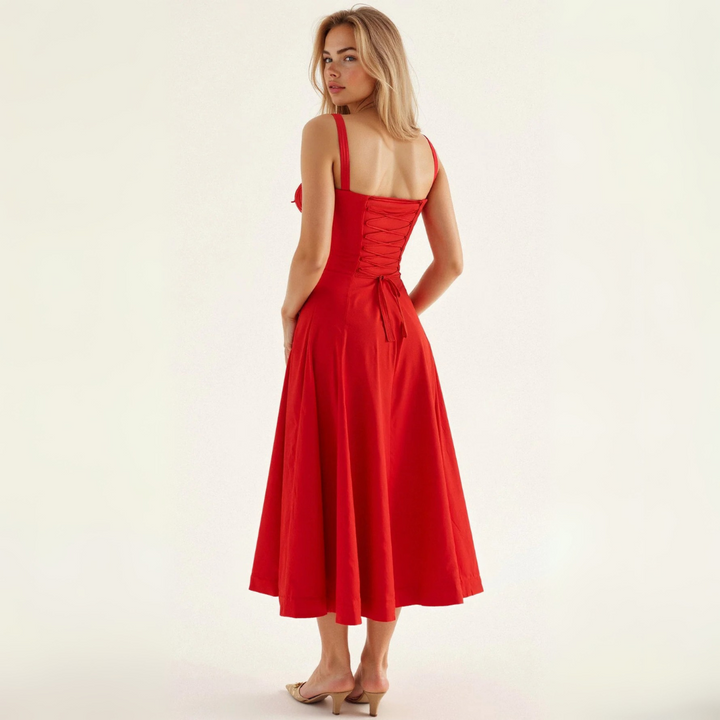 Rose | Corset Midi Dress – Elegant & Feminine Fit