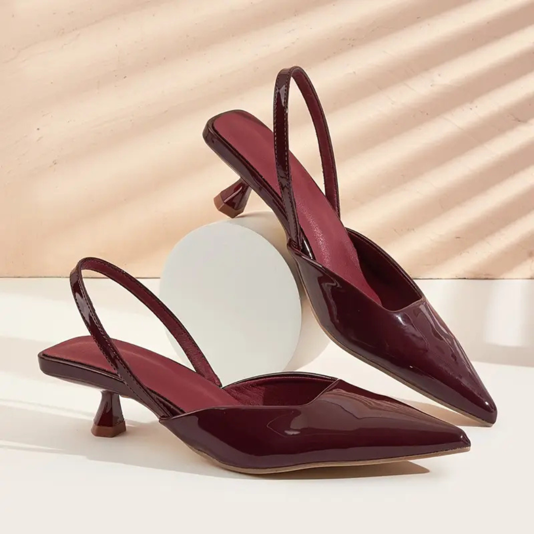 Vera | Sleek Patent Kitten Heels – Timeless Elegance & All-Day Comfort