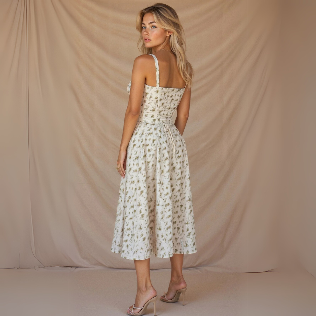 Rose | Corset Midi Dress – Elegant & Feminine Fit