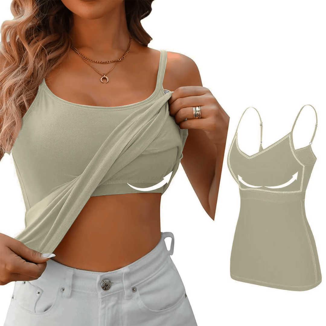 Grace | Built In Bra Tank Top – Seamless & Supportive Comfort